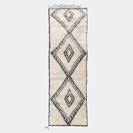 Vintage Runer Beni Ouarain Berber Rug
