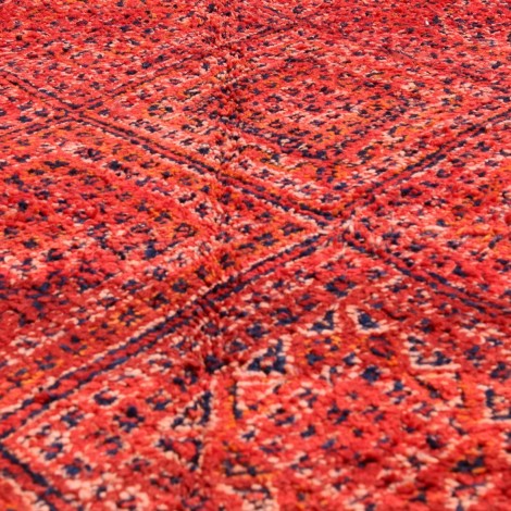 Carmine red Vintage Zayan Berber Rug